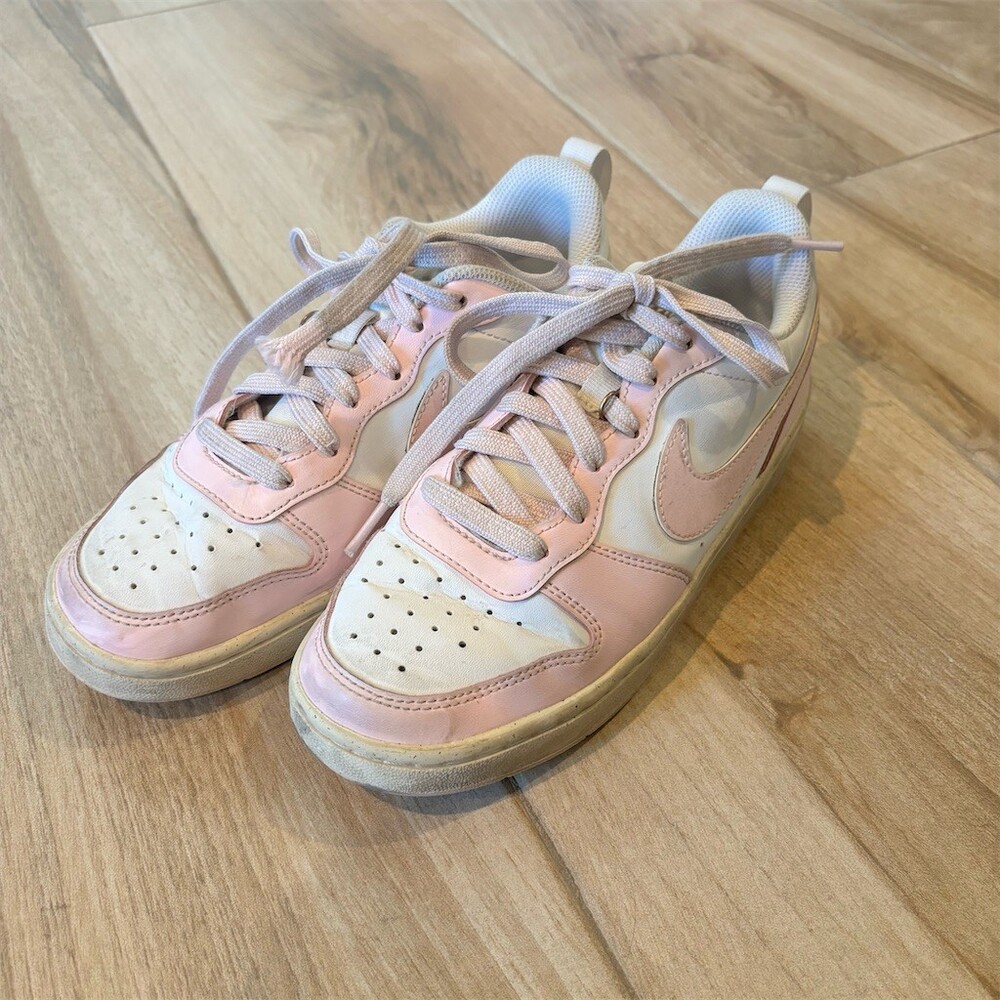Nike Court Borough Low Recraft Kids Sneakers White/Pink Size 4.5Y